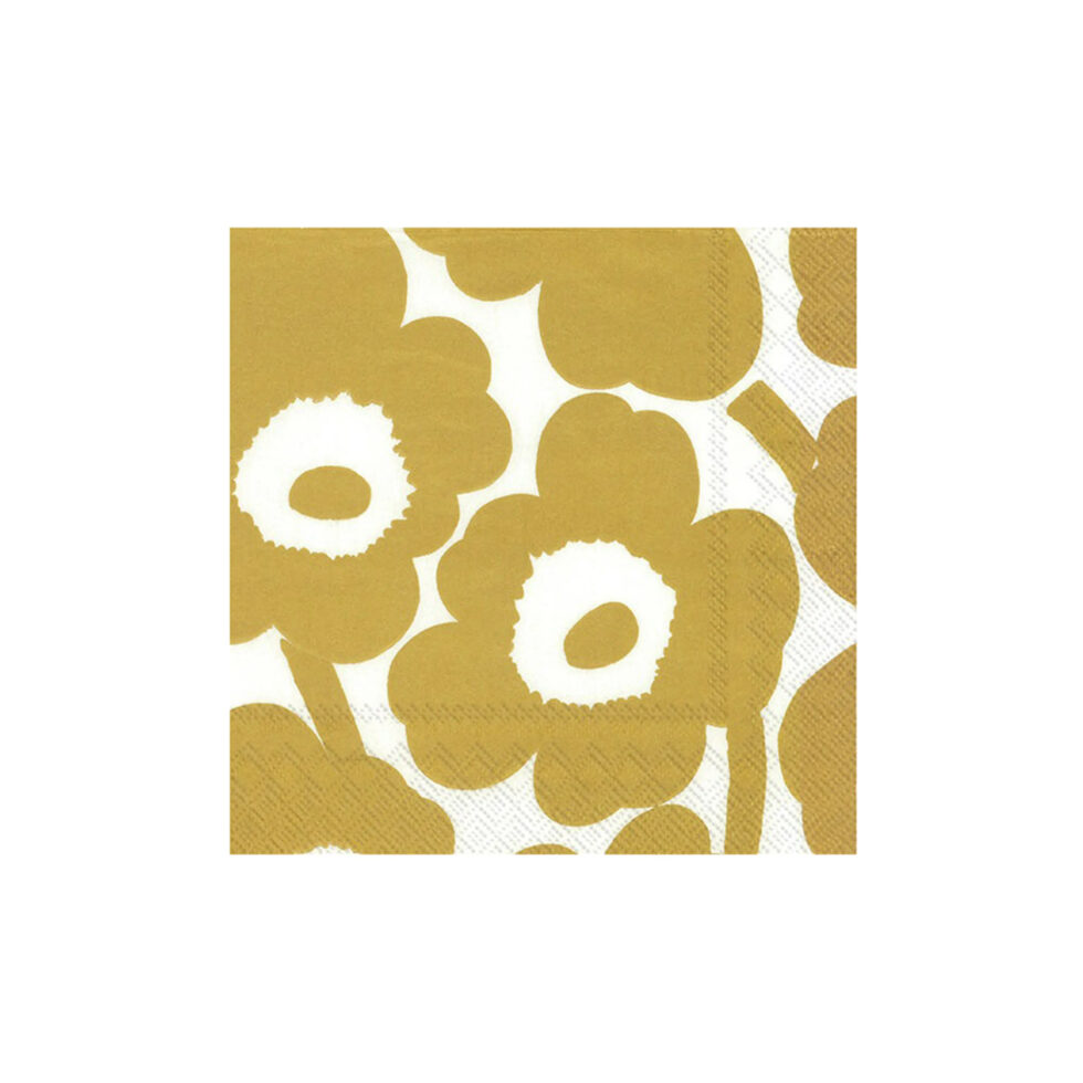 Serviettes en papier
Unikko blanc/or 
