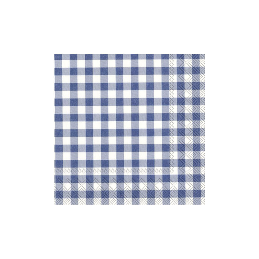 Papierservietten 
Karo dunkelblau 