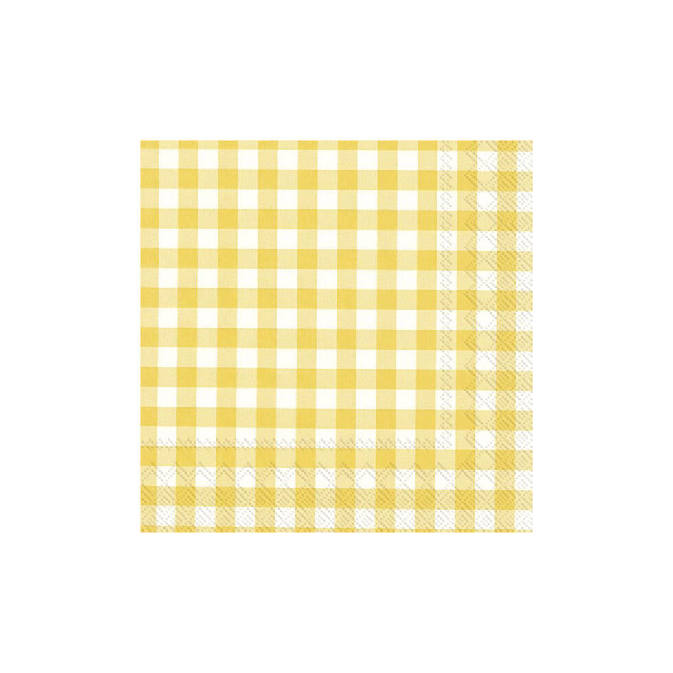 Papierservietten 
Karo gelb 