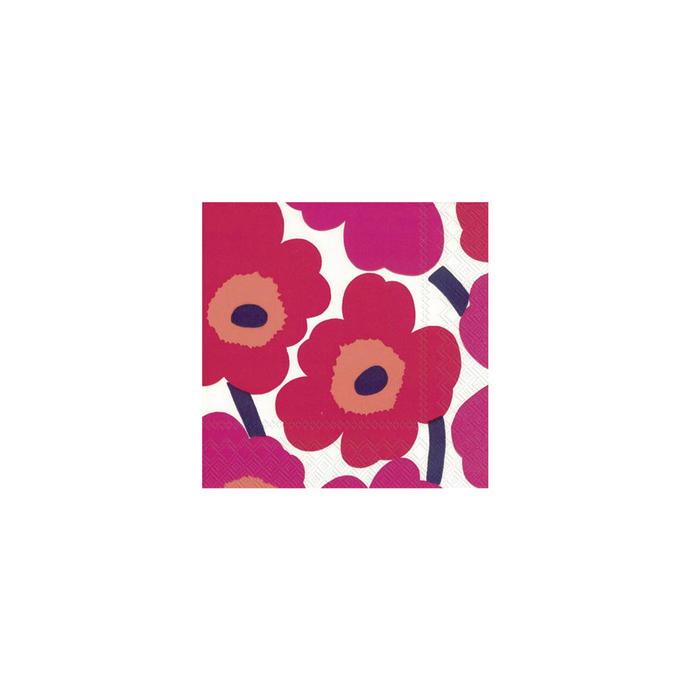 Paper napkins
Unikko red 25 x 25 
