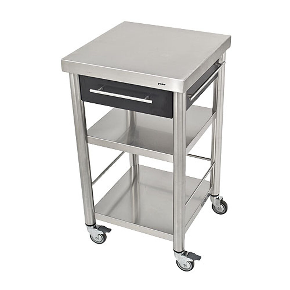 Küchenwagen Corian schwarz 
1 Schublade 
50 x 50 