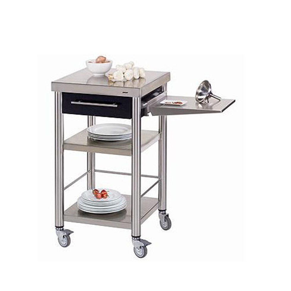 Küchenwagen Corian schwarz 
1 Schublade 
50 x 50 