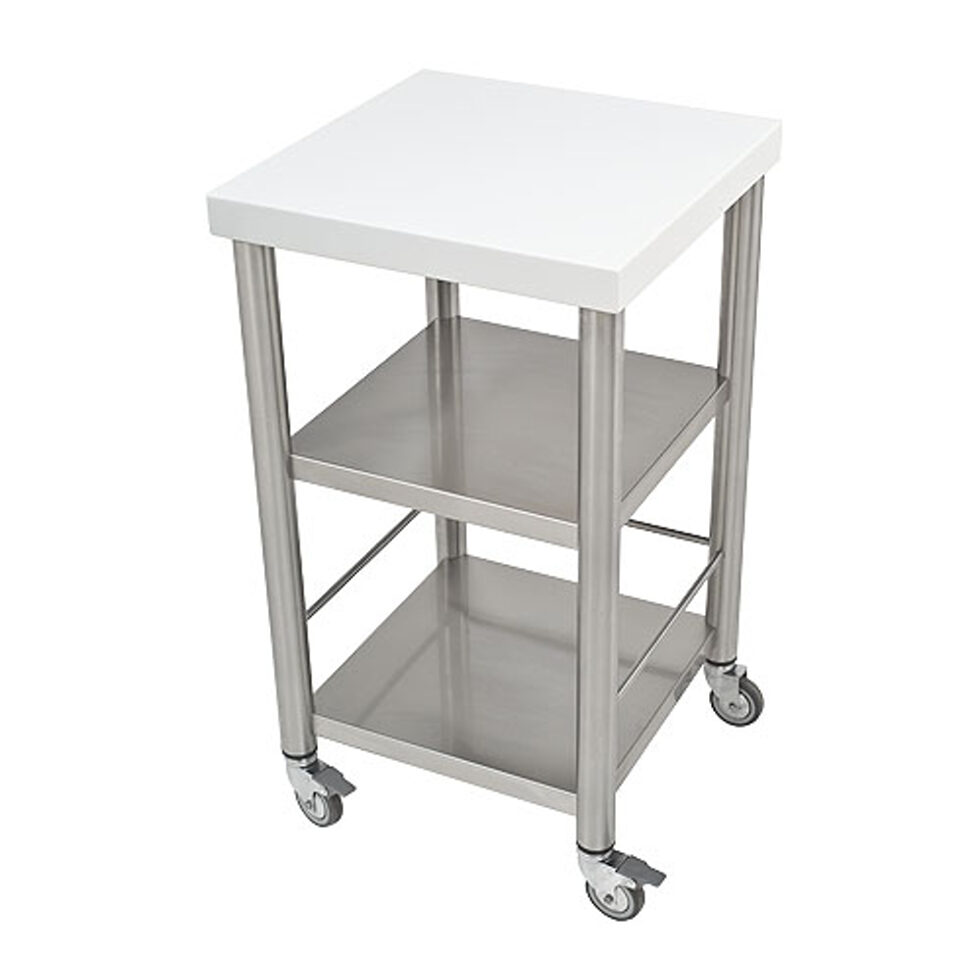 Chariot de cuisine Corian blanc50 x 50 