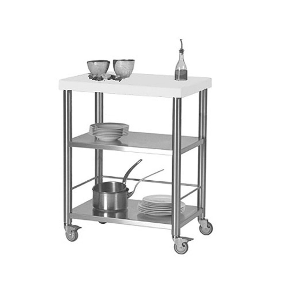 Kitchen trolley Corian white50 x 70 