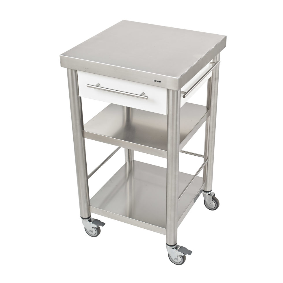 Küchenwagen Corian weiss
1 Schublade 
50 x 50 