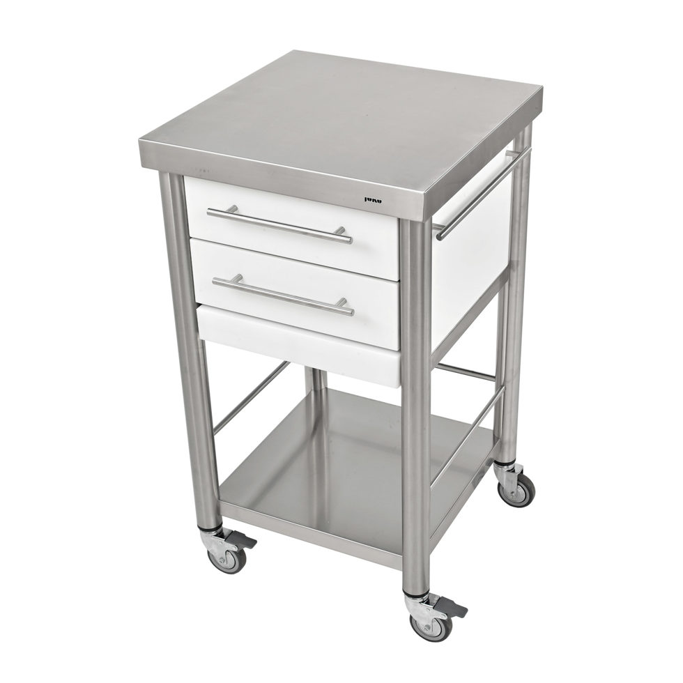 Küchenwagen Corian weiss
2 Schubladen 
50 x 50 