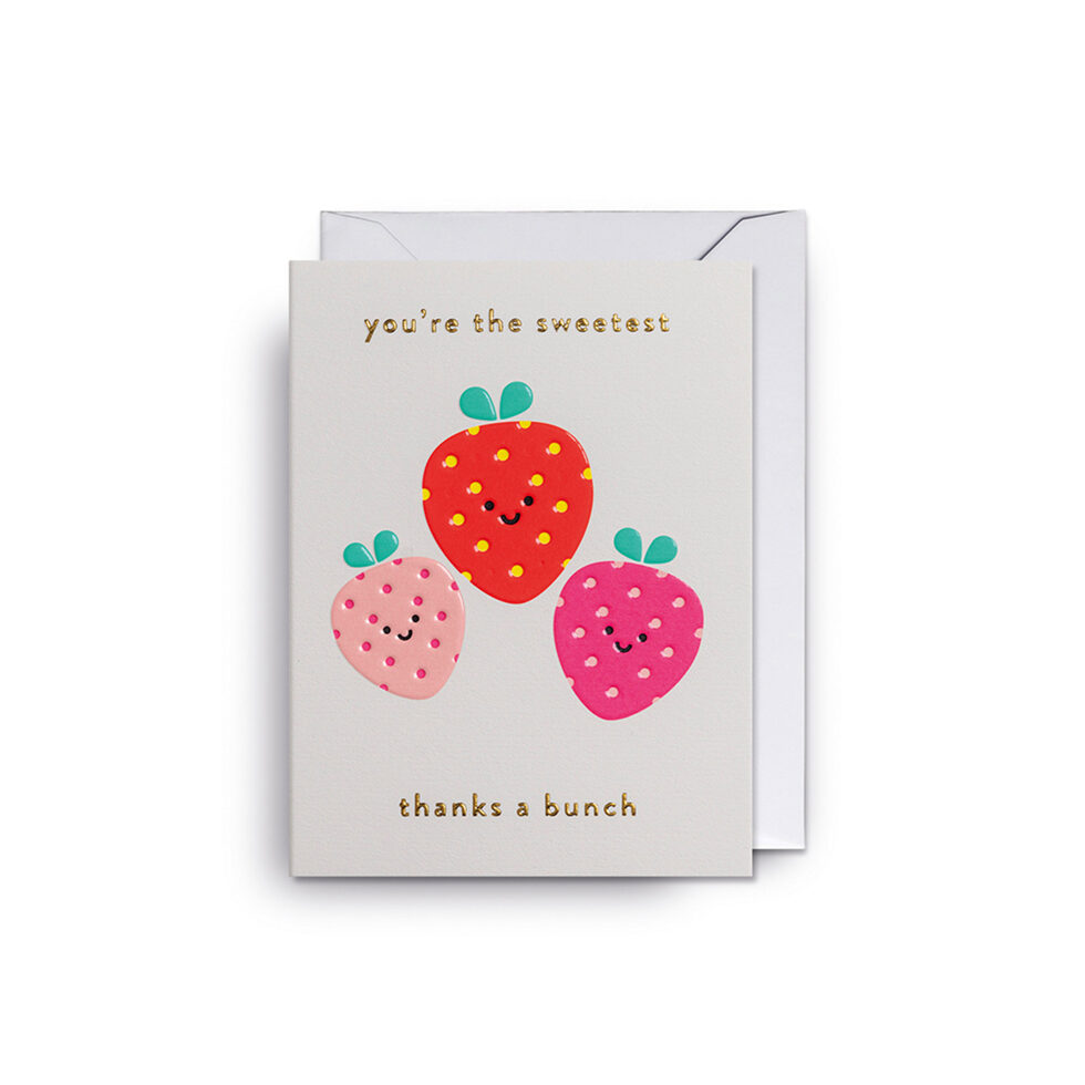Folded card strawberries /
Thanks 