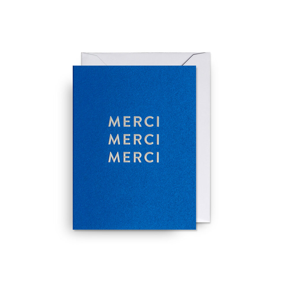 Folded card Merci 