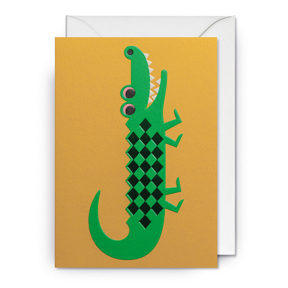 Folding card crocodile 