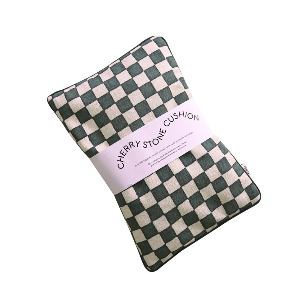 Kirschkernkissen Check
grün 