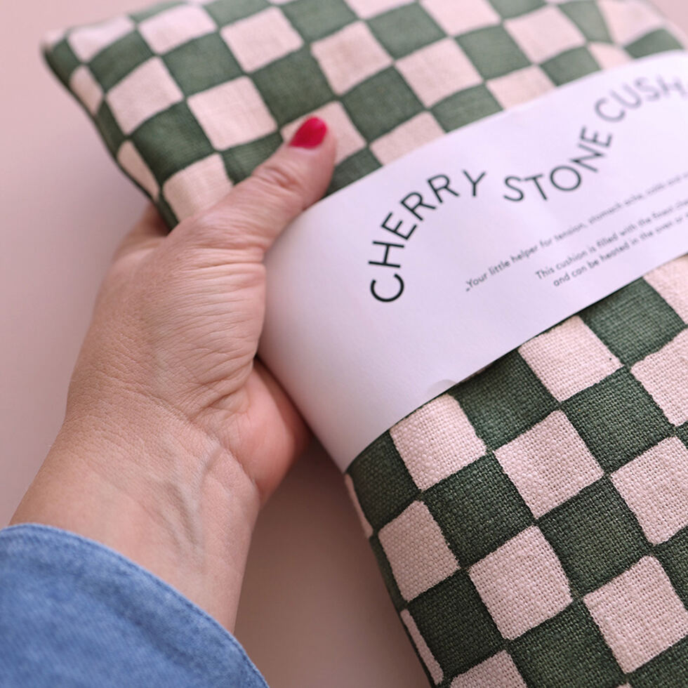 Kirschkernkissen Check
grün 