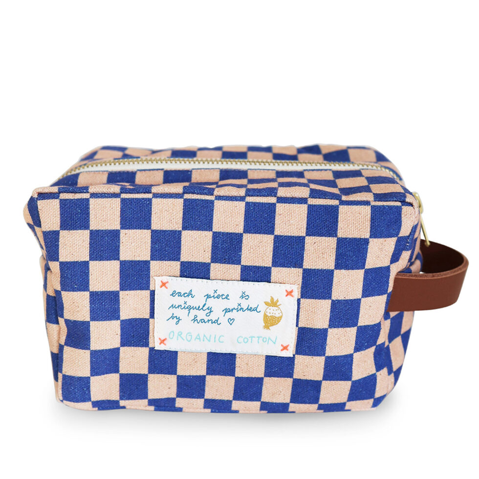 Trousse de toilette Check Rose Blue petite 