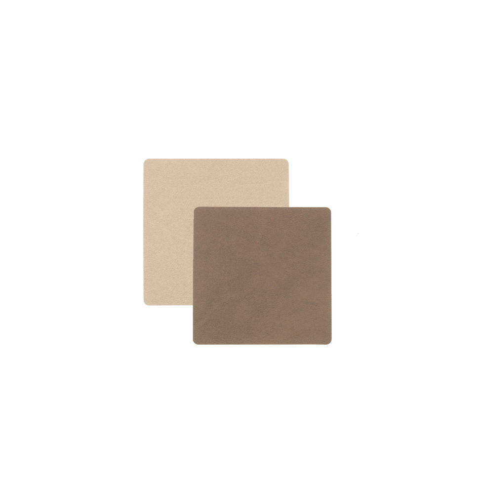 Dessous de verre
beige/marron carré 10x10 