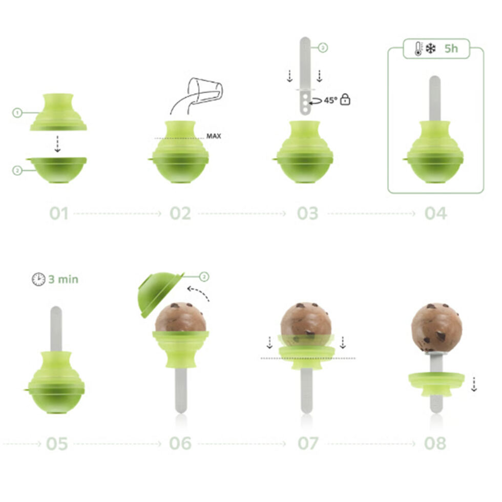 Lollipop ice cream maker 4er 