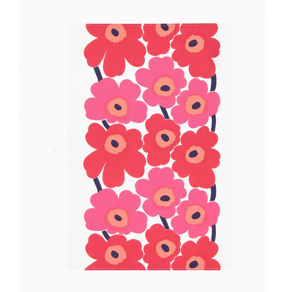 Torchons de cuisine lot de 2 
blanc/rouge 