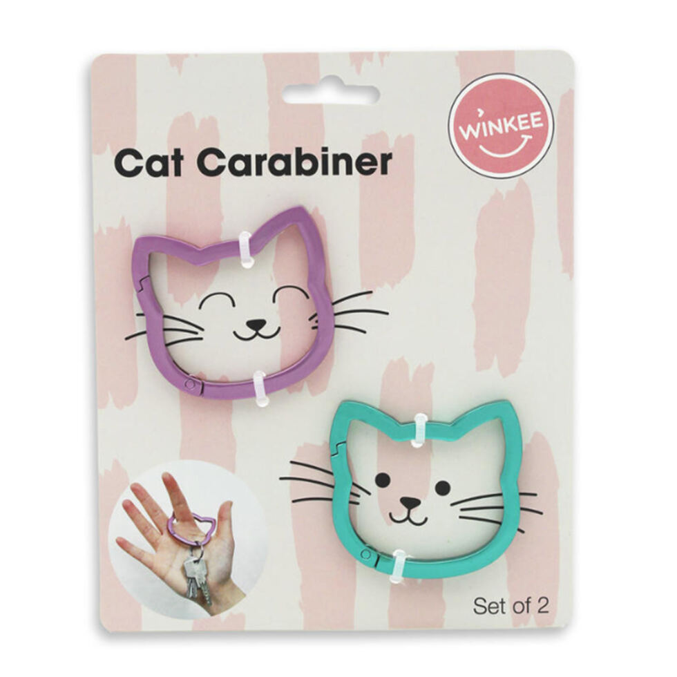 Katzen Karabiner
rosa & türkis 