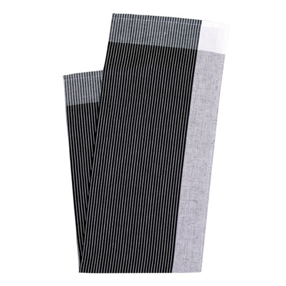 Kitchen towel, fine black stripes 