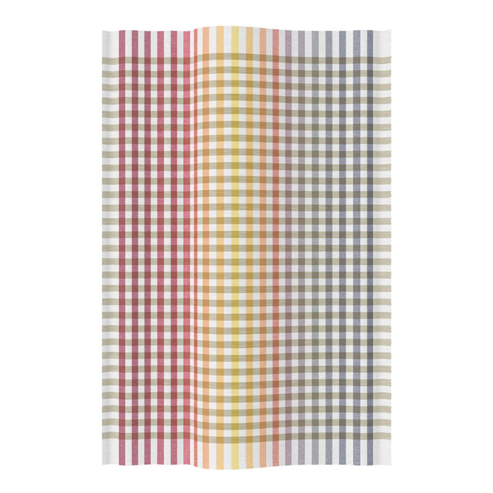 Kitchen towel course check red 