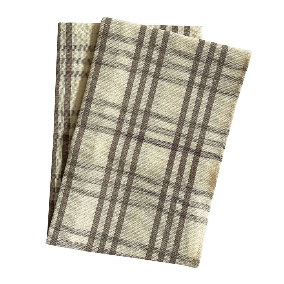 Kitchen towel RC, check
large taupe 