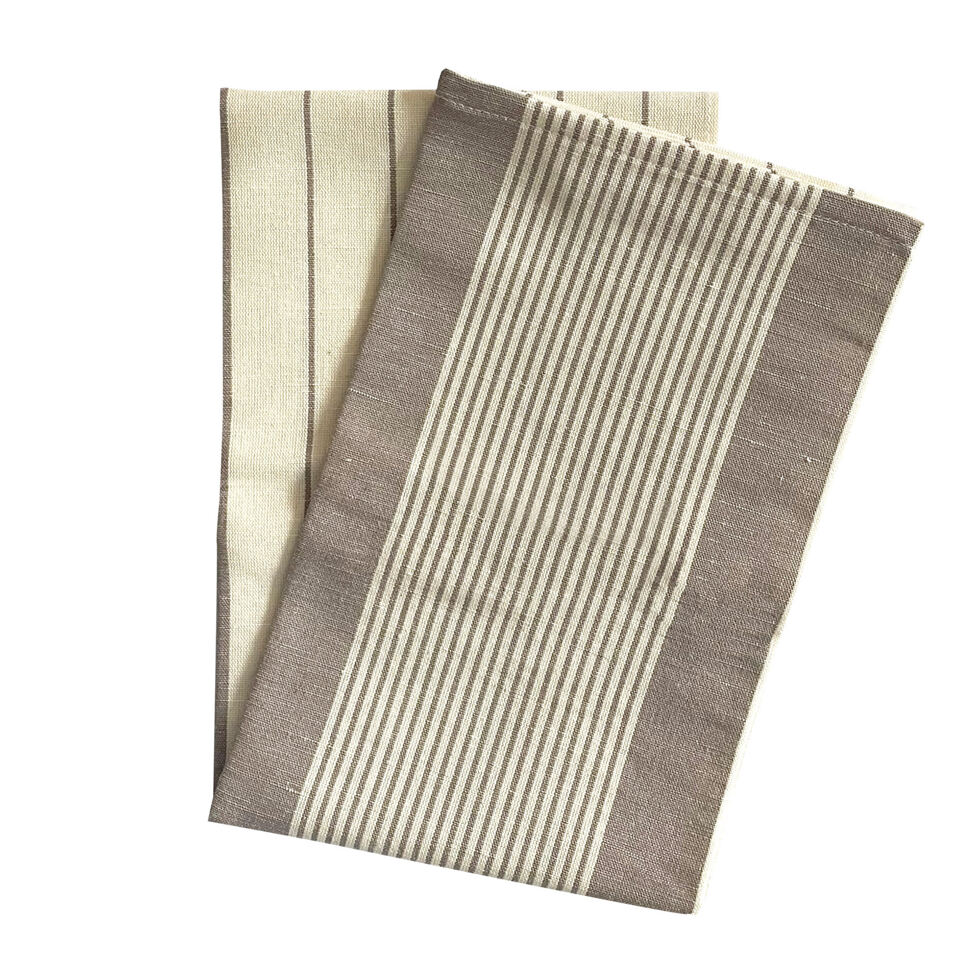 Kitchen towel RC, border
taupe 