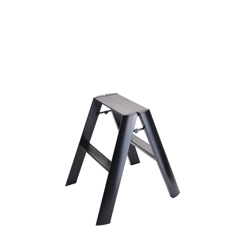 Klappleiter 2 Stufen schwarz 