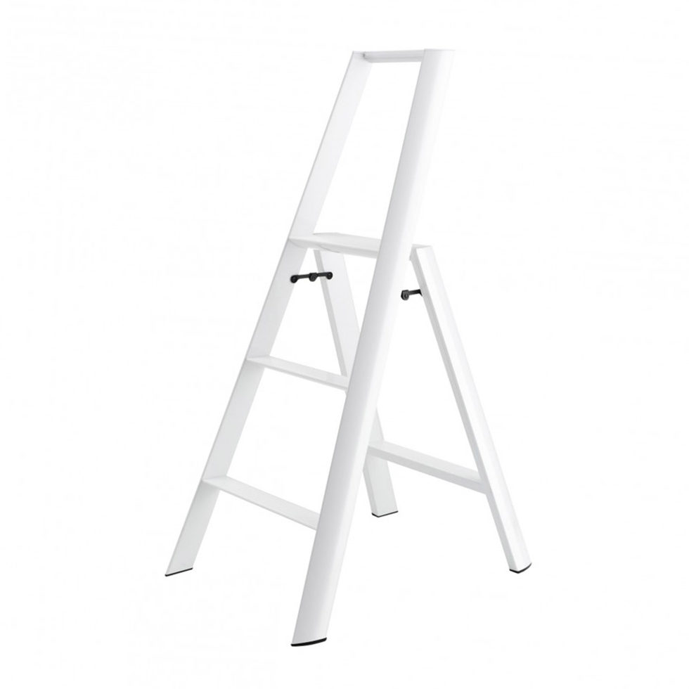 Klappleiter 3 Stufen weiss 