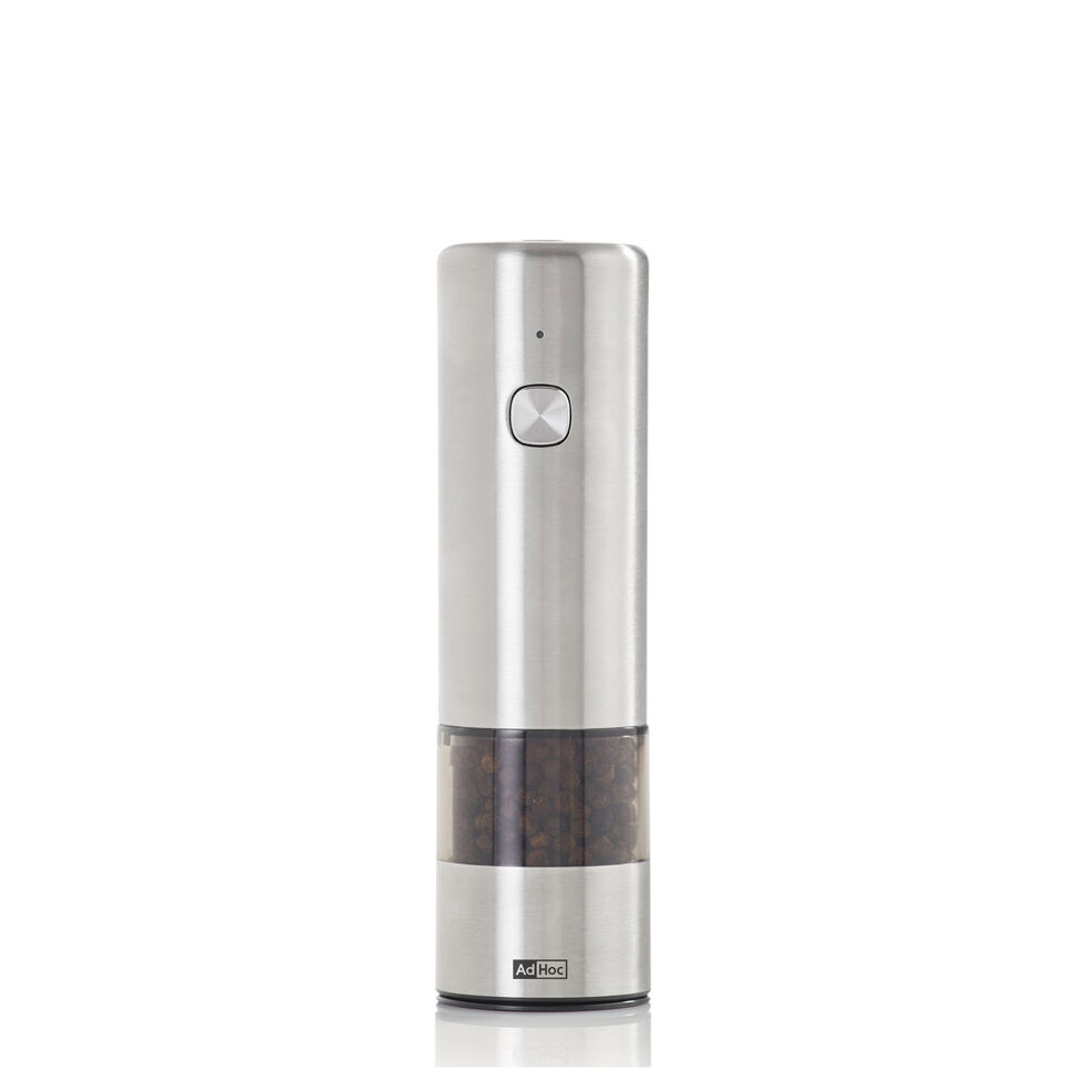 Electric MINI pepper or salt mill
with light, chrome 