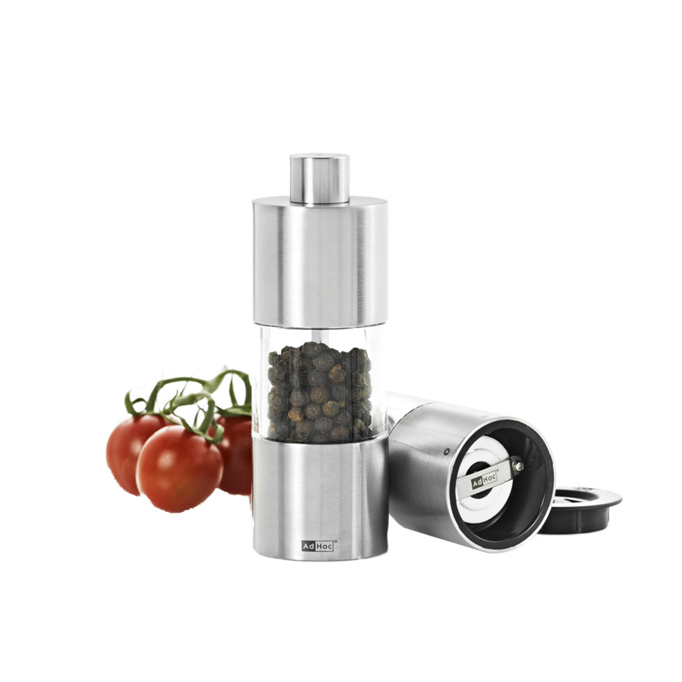 Moulin à poivre et sel
Acier inox 13 cm 