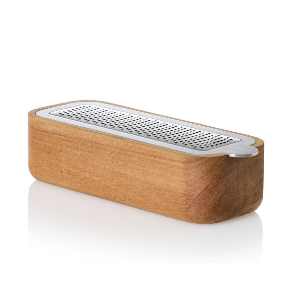 Râpe fine de table avec bol en bois 