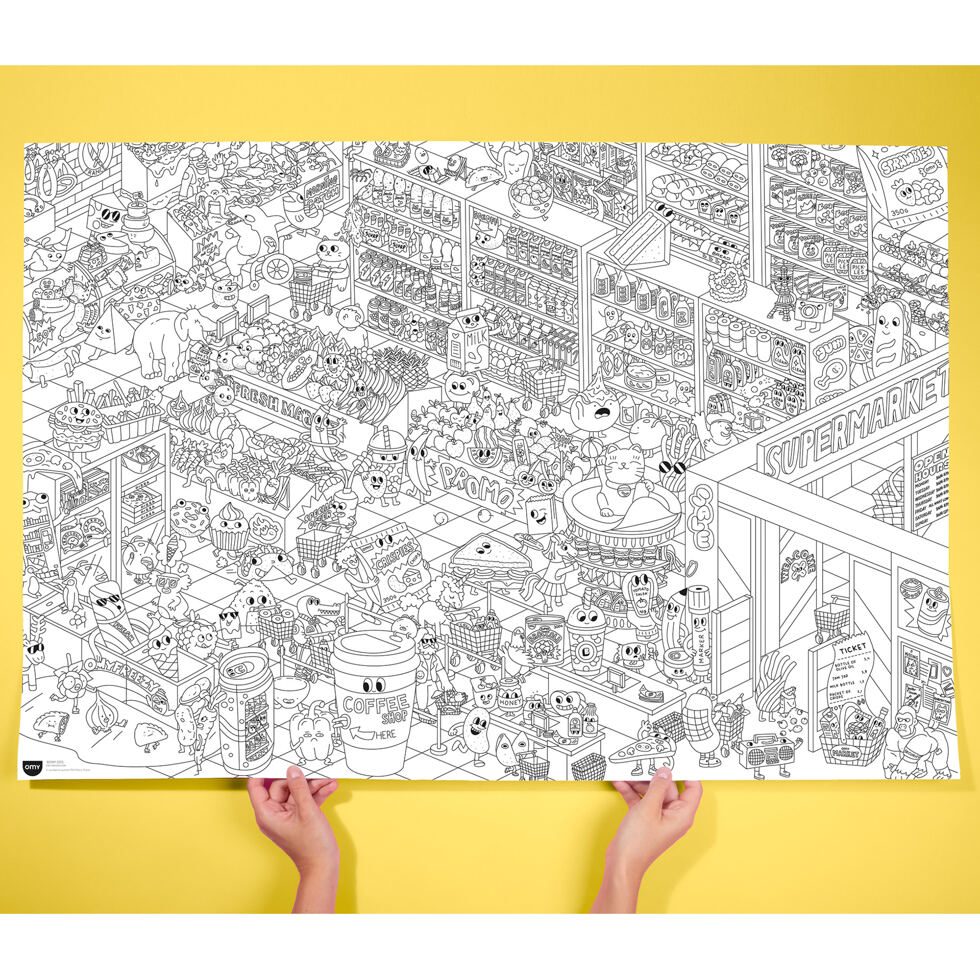 Supermarket poster
to color in 