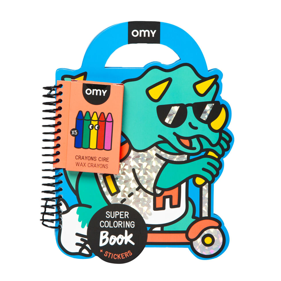 Dino coloring book
with pencils 