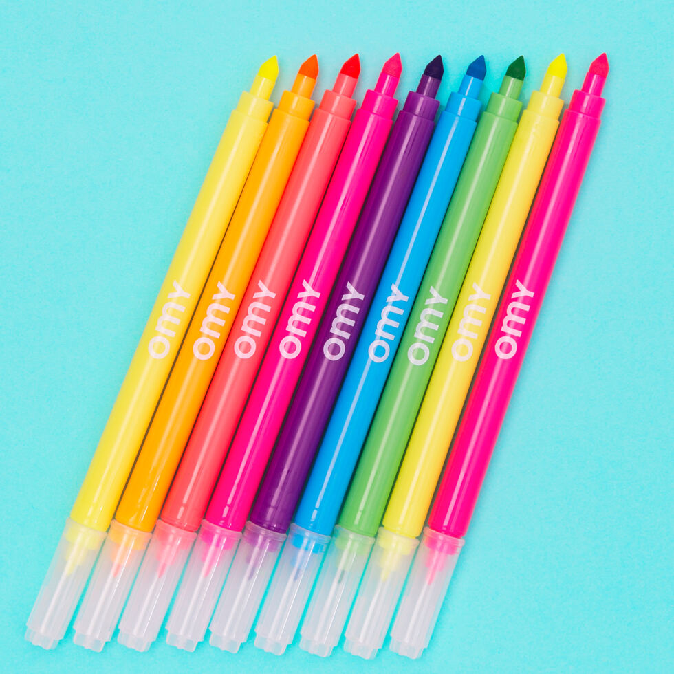 Feutres néon
9 couleurs 