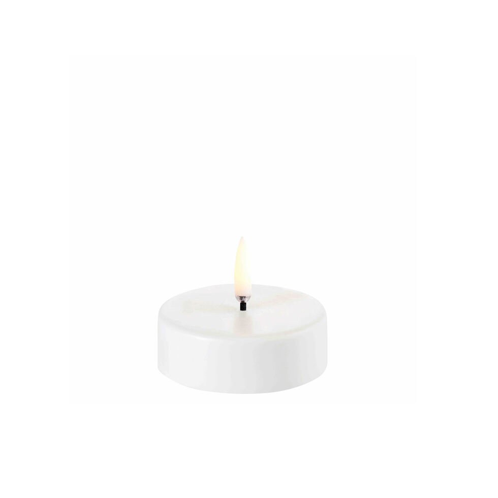 LED tea light wax large white 