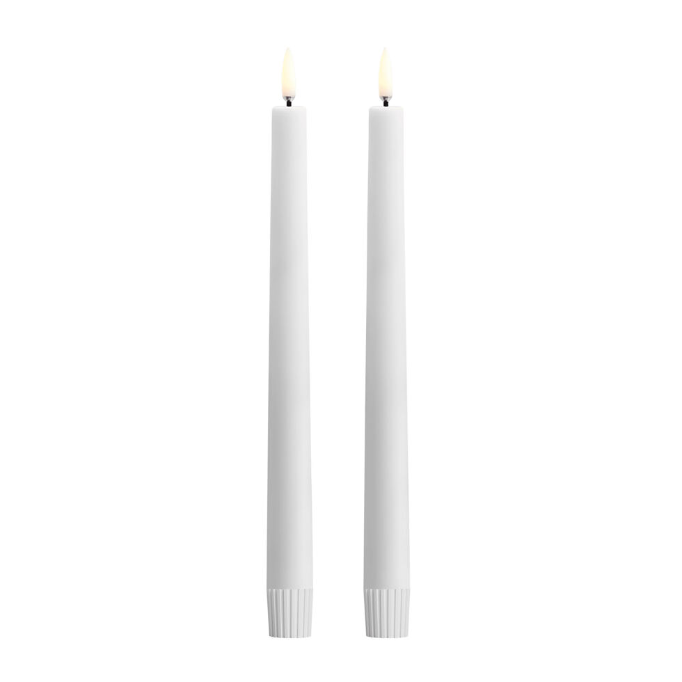 LED Stabkerze 2er
weiss 25 cm 