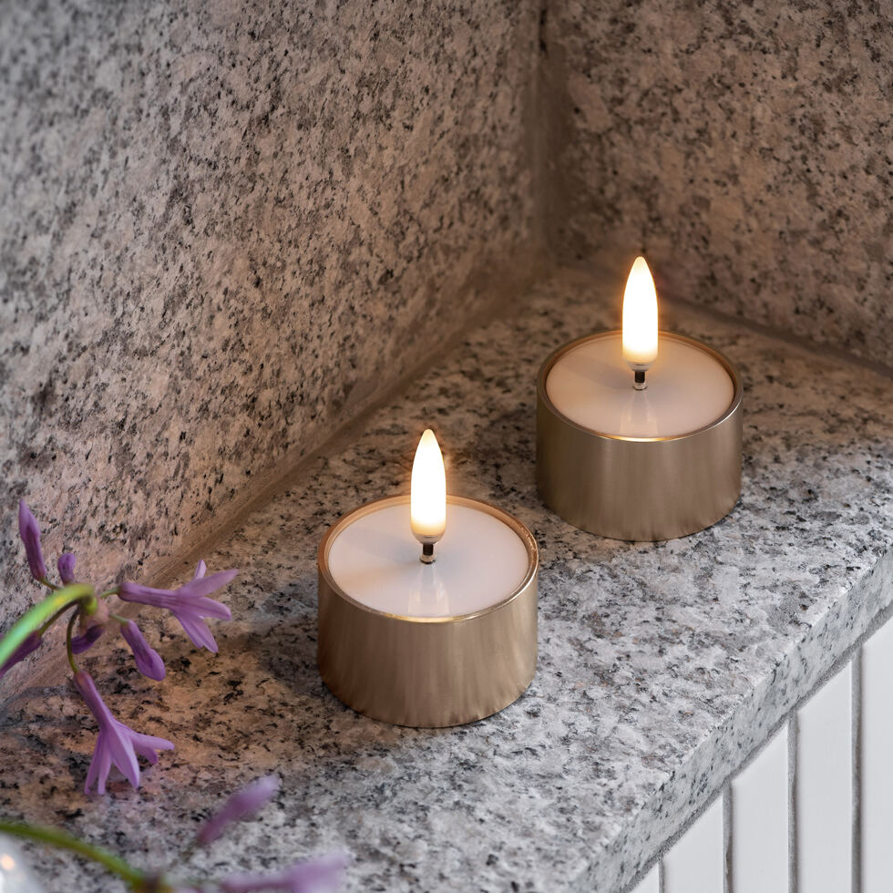 LED Teelicht 2er
4.1cm, bronze 