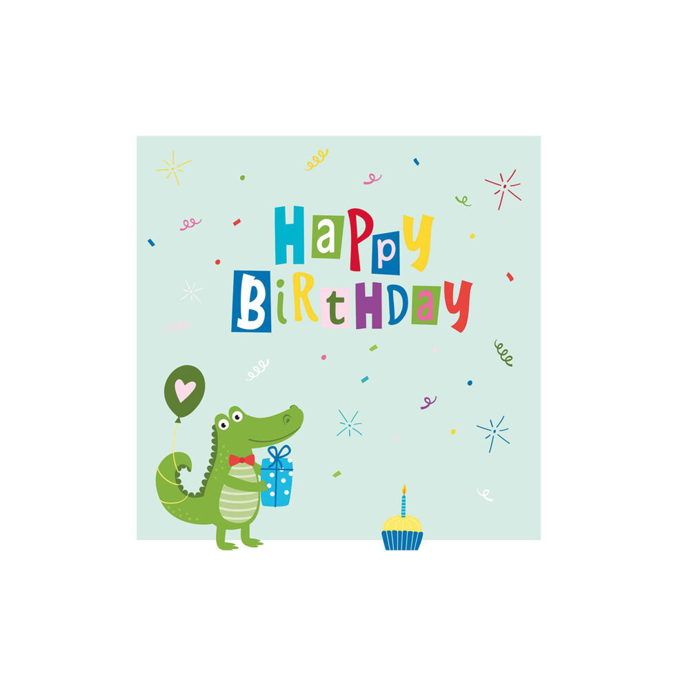 Paper napkins
Birthday crocodile 