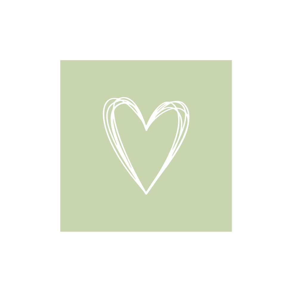 Papierservietten 
Herz grün 