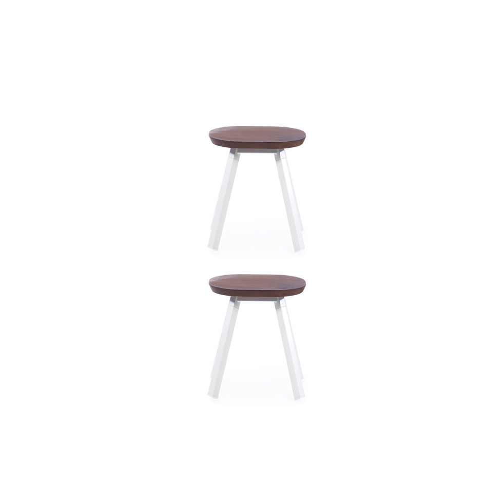 Tabouret blanc 50 cmLot de 2 