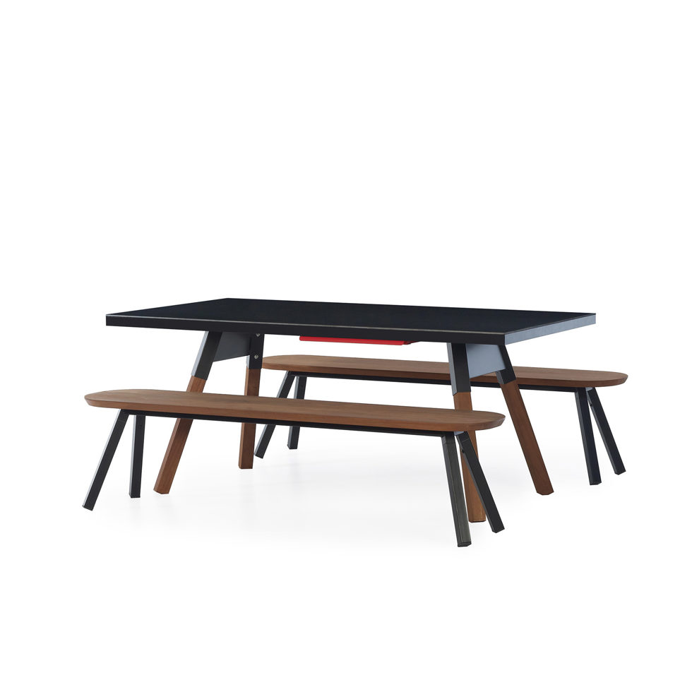 Banc noir 120 cm 