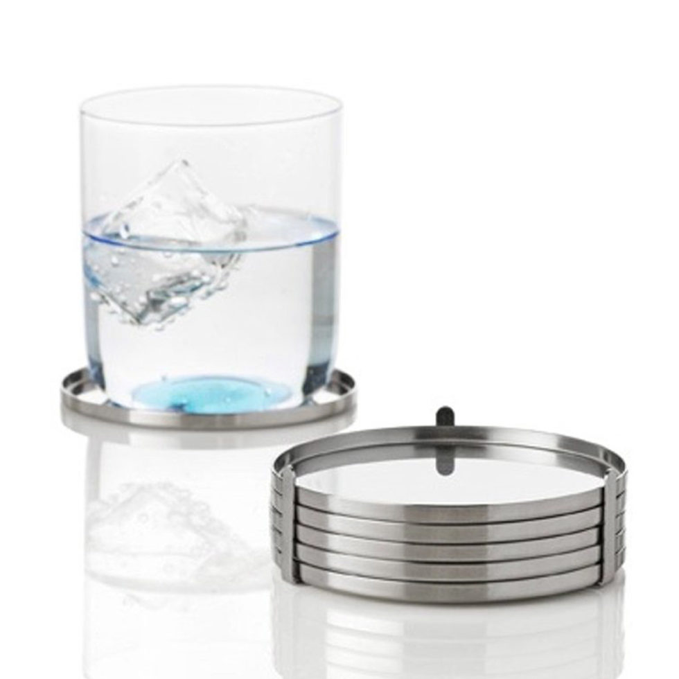 Sous-verre en verre chromé 