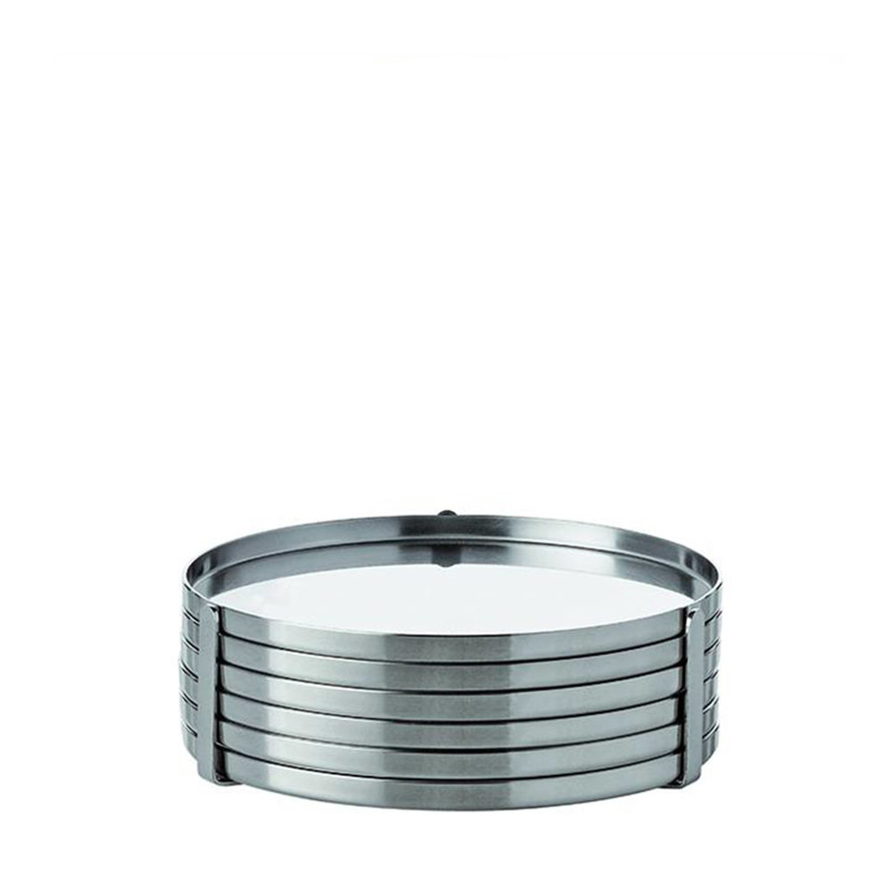 Sous-verre en verre chromé 