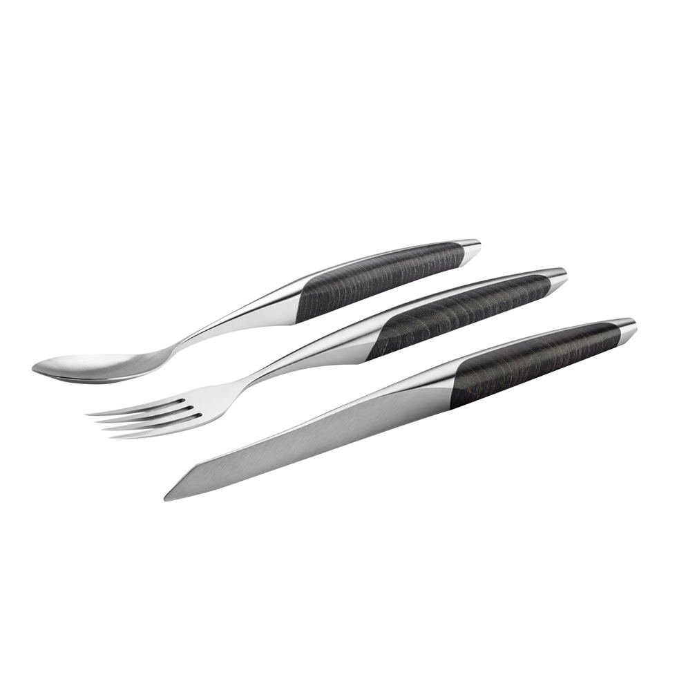 Couverts à steak en frêne noir
set de 3 pièces 