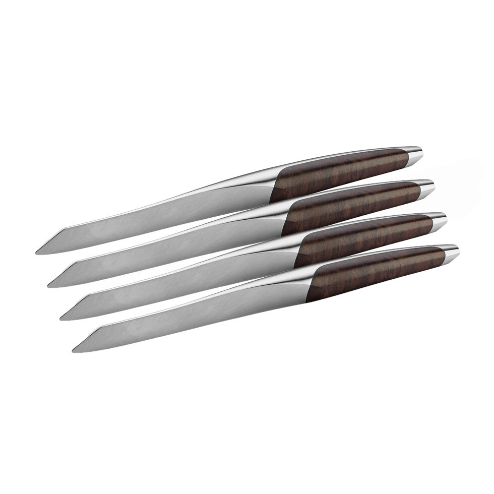 Couteau à steak jeu de 4 couteaux en noyer 