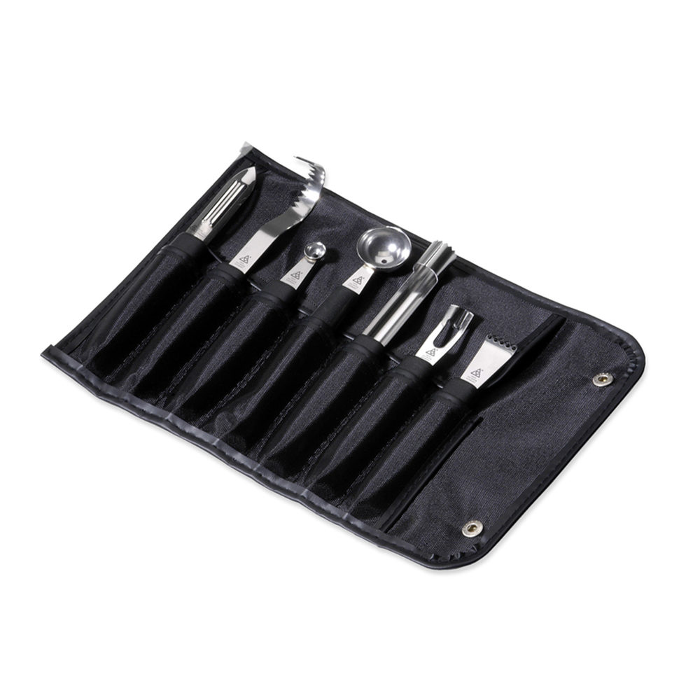 Poche porte-couteaux en simili cuir équipé 