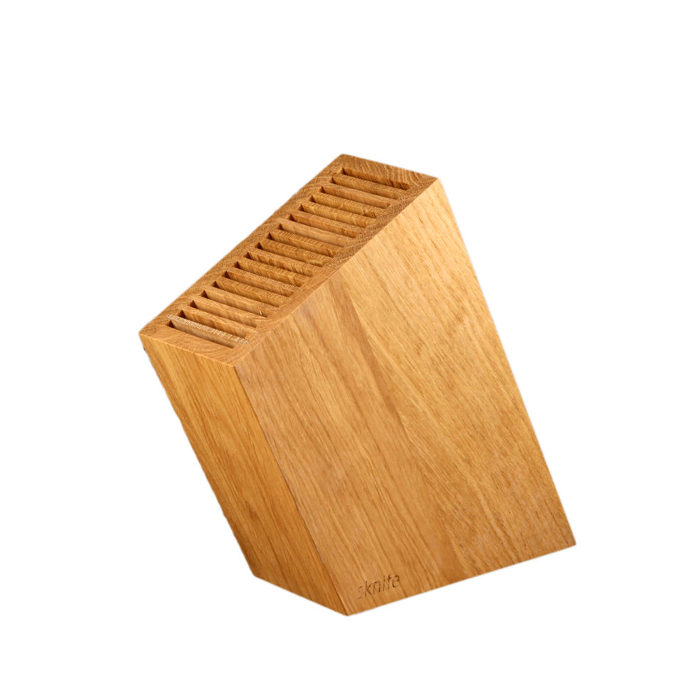 Bloc couteaux en chêne diagonal 