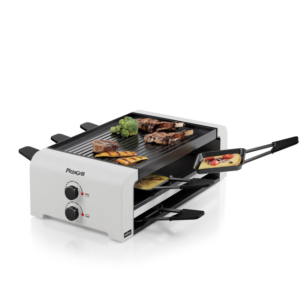 Gril à raclette/pizza 6 place
blanc 