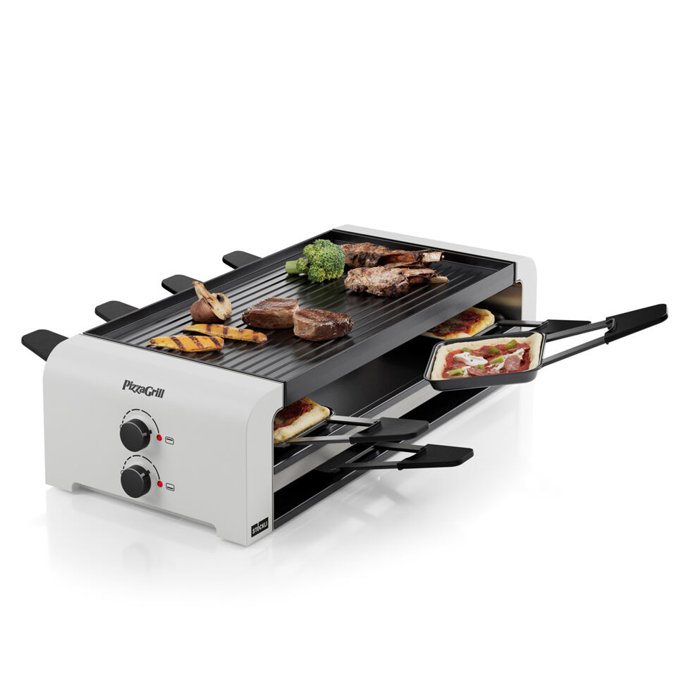 Gril à raclette/pizza 8 pièces
blanc 