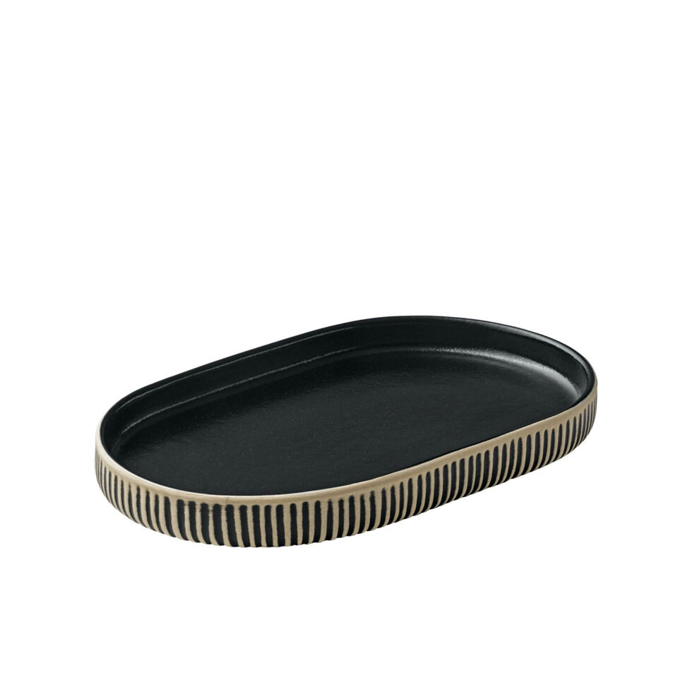 Platte 18 cm
schwarz/weiss 