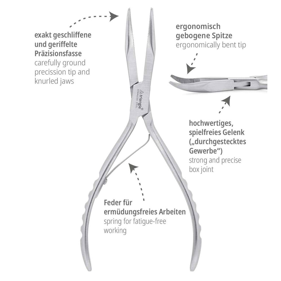 Fischgrätezange
gebogen 
