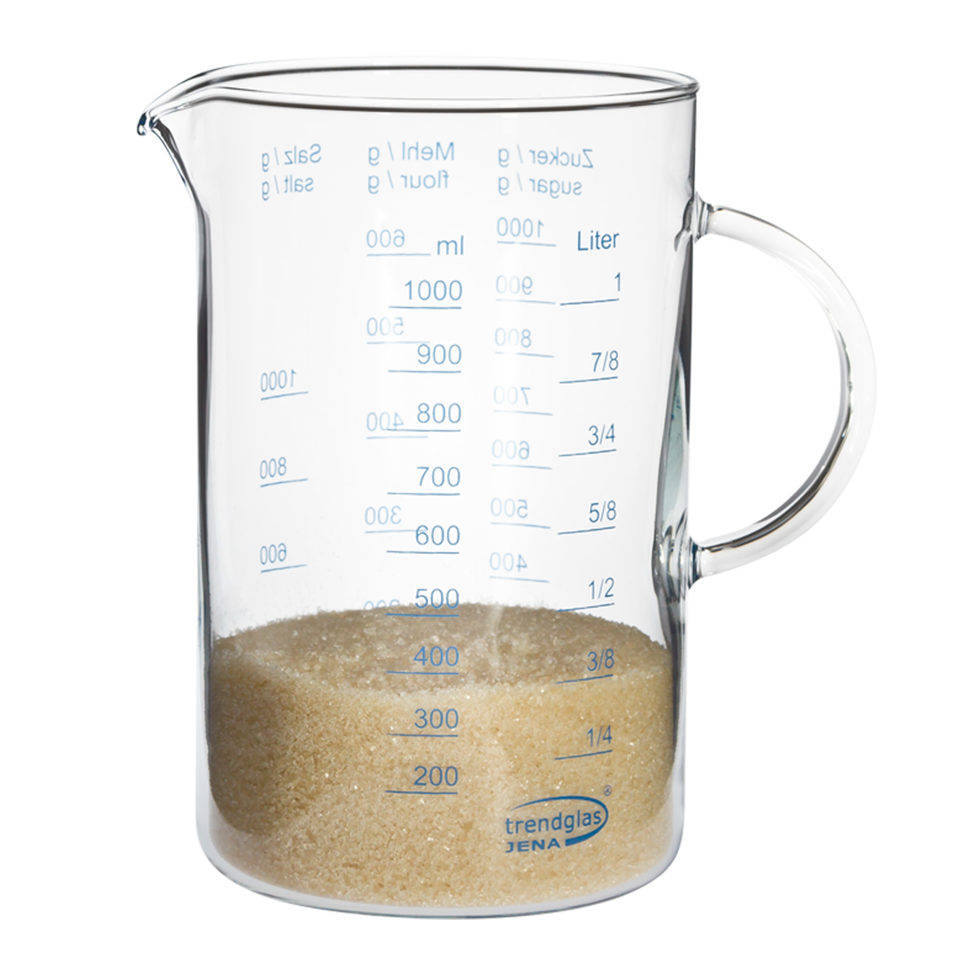 Mass cup glass 1.0 lt 